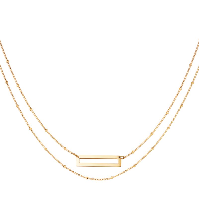 Ogrlica Pravokutnik (zlatno)