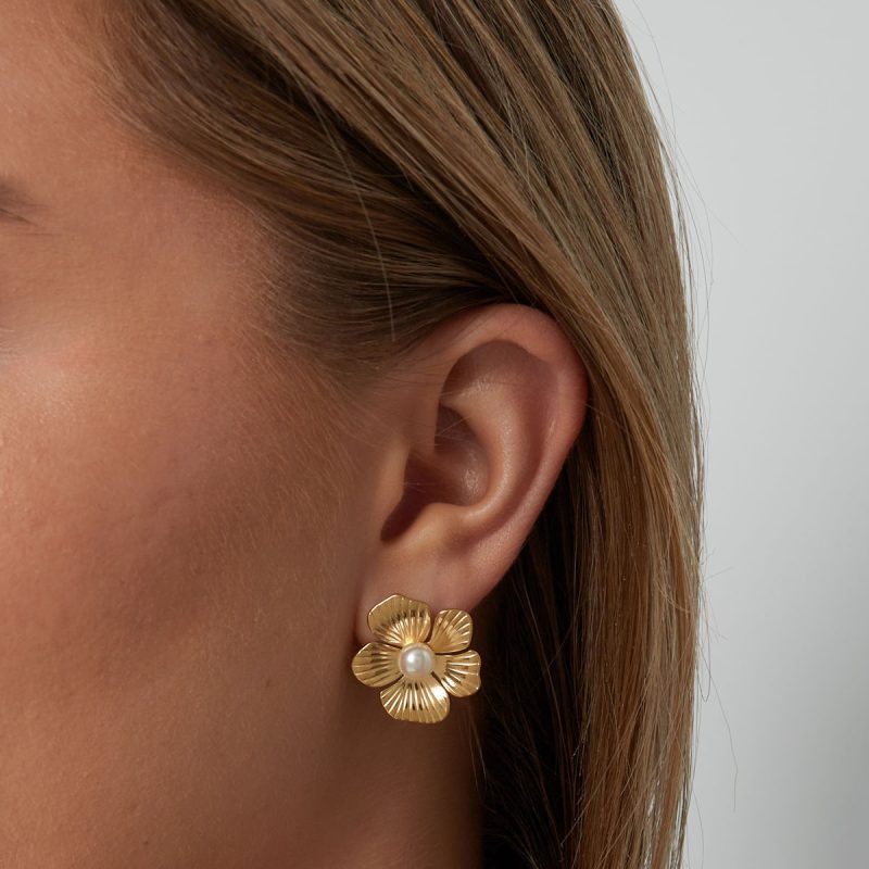 Naušnice Blooming - zlatno