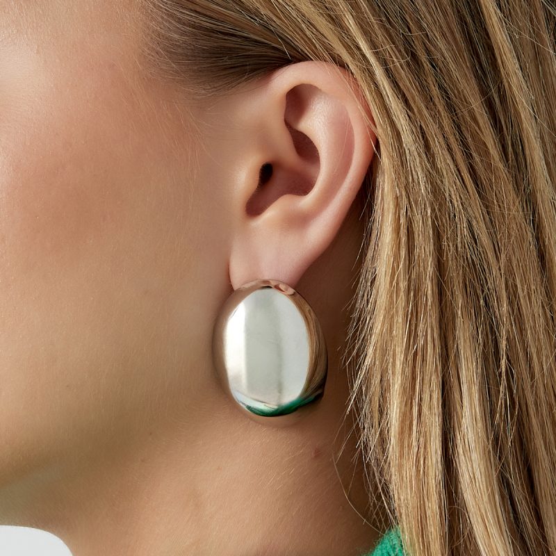 Naušnice Bold Gold - srebreno