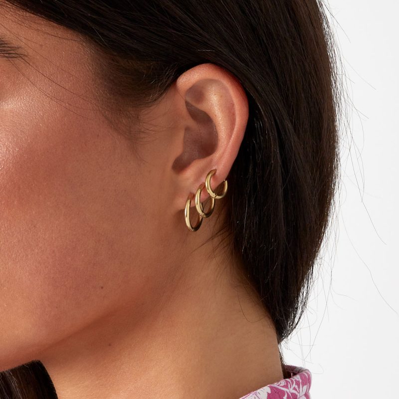 Naušnice Hoops set - zlatno